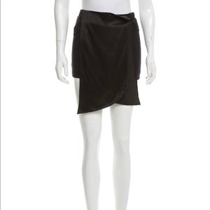 Margiela silk trimmed mini skirt.